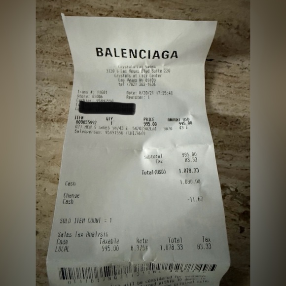 Like New Balenciaga 43 - Picture 2 of 2